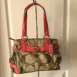 Coach Sateen Signature Carly bag